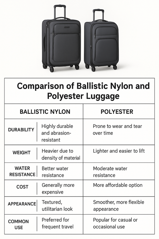 Ballistic Nylon vs Polyester Luggage: Quick Comparison